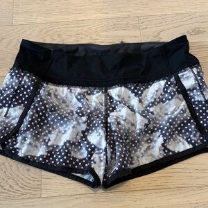 lululemon athletica Black & White Polka Dot Athletic Shorts